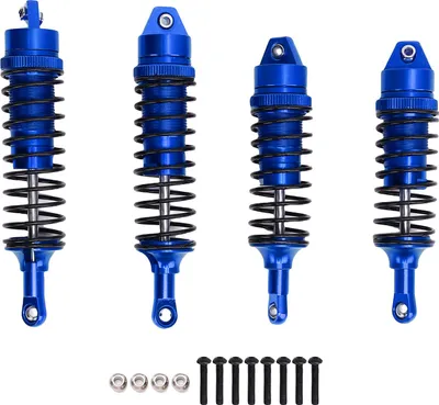 Image de RC - Kit d'amortisseurs avant en alliage d'aluminium de remplacement pour les barres obliques 4x4 1/10 Crawler Car bleu
