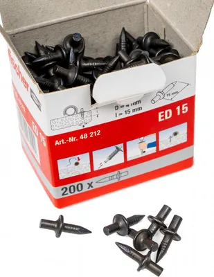 Produktbild von Fischer ED 15 Einschlagnagel 4x15 mm Betonnagel ohne Vorbohren 200 Stück