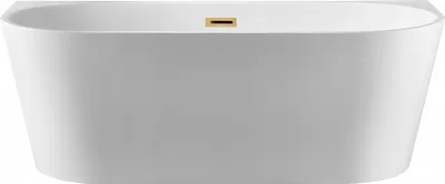 Obrázek produktu pro Balneo volně stojící vana VIVA akrylátová s víkem click-clack zátka zlatá 160x75cm