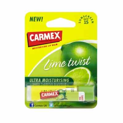 Image de Carmex Lime Twist Lip Balm Stick SPF 15 - 4.25g