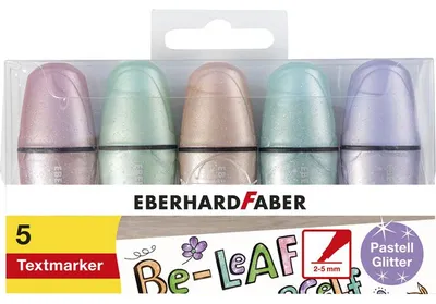 Produktbild von Eberhard Faber Textmarker Mini Highlighter Glitter Pastell 5 Farben