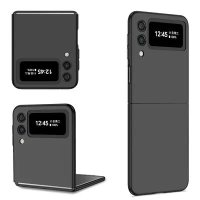 Produktbild von König Design Hülle kompatibel mit Samsung Galaxy Z Flip4 5G Kunststoff Soft Handyhülle - Handy Case Schwarz