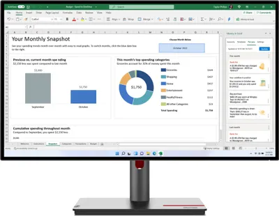 Image de Lenovo ThinkVision P27h-30  (27")   QHD  HDMI/DP/USB-C/DOC