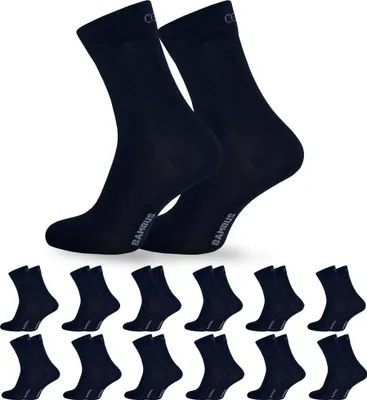 Produktbild von OCERA 12x Bambus Socken (Uni) für Damen und Herren in verschiedenen Farben - Blau 47/50