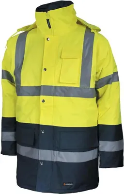 Produktbild von Winter Warnjacke WARNSCHUTZ PILOTENJACKE Arbeitsjacke Warnschutzjacke (BLIZAR-GELB) Gr. L