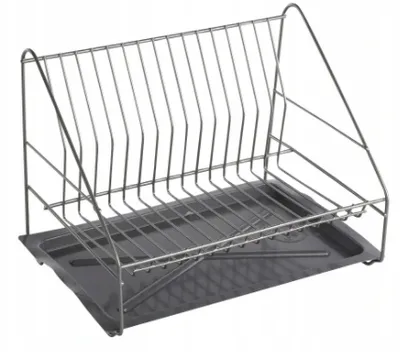 Obrázek produktu pro Sušička nádobí 1 úroveň s podnosem stříbrná 35 cm