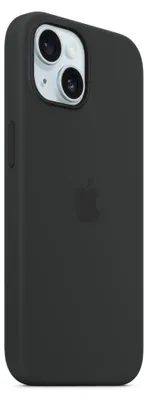 Image de Apple Coque en silicone avec MagSafe pour iPhone 15 - Noir