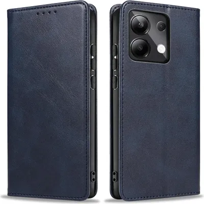 Produktbild von Handyhülle für Xiaomi Redmi Note 13 Kunstleder Flip Cover Hülle Handytasche Case Kartenfach Farbe: Blau