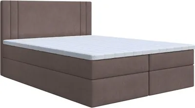Produktbild von Bett, Boxspringbett RALI mit Bonell-Matratze und VISCO Topper, 2 Bettkästen, Doppelbett, Stauraum 180x200 cm (Braun  - Itaka 20)