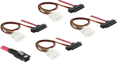 Immagine prodotto di DELOCK Cavo SAS Mini SAS 36Pin -> 4x SAS 29Pin + 4Pin Mo