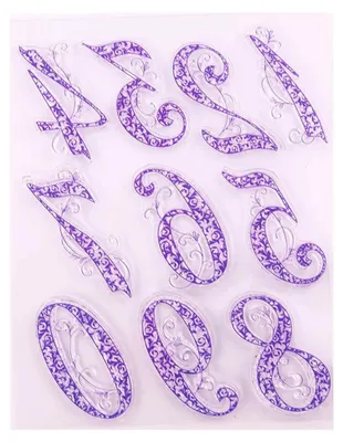 Produktbild von Transparente Stempel mit Zahlen für die Kartengestaltung und Bastelprojekte