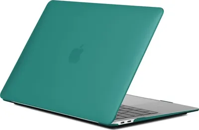 Produktbild von Mobigear Matte MacBook Air 13 Zoll (2018-2020) Hardcase Hülle MacBook Case - Dunkelgrün - Model A1932 / A2179 / A2337