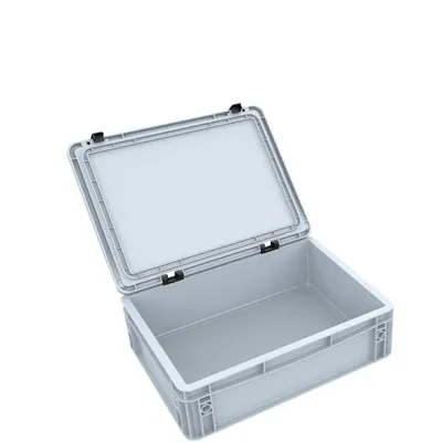 Obrázok produktu pre Eurokontajner s odklápacím vekom 400 x 300 x 135 mm, stohovateľný