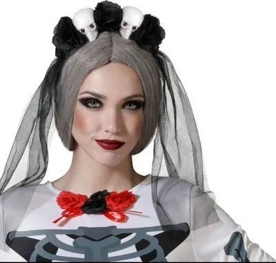 Produktbild von Stirnband Totenköpfe Halloween