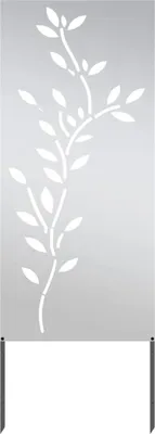 Immagine prodotto di vidaXL Schermo privacy da giardino tela floreale argento 50 x 140 cm acciaio inox