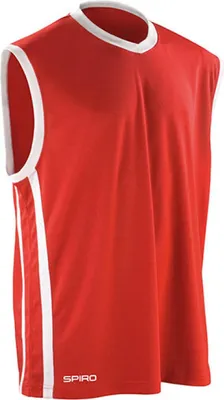 Produktbild von SPIRO S278M | Herren Basketball Quick Dry Top T-Shirt - Farbe: Red/White - Größe: S