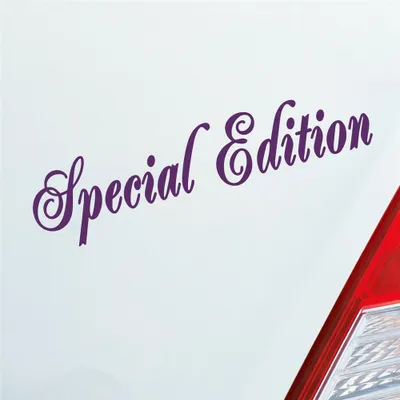 Produktbild von Auto Aufkleber Special Edition Car Tuning Motorrad 15x4 cm Lila Sticker Heckscheibenaufkleber