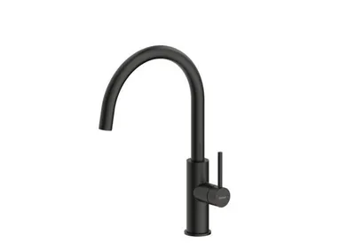 Produktbild von NABER Armatur NAMOR 5 in SCHWARZ MATT mit schwenkbarem Festauslauf / Küchenarmatur / Einhebelmischer