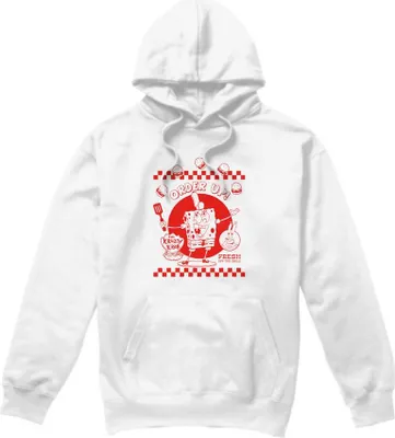 Immagine prodotto di SpongeBob SquarePants - Felpa con cappuccio "Order Up!" da uomo TV8690 (S) (Bianco)