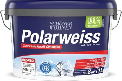 Produktbild von Schöner Wohnen Polarweiss 1,0 Ltr.  Weiß Scheuerbeständig