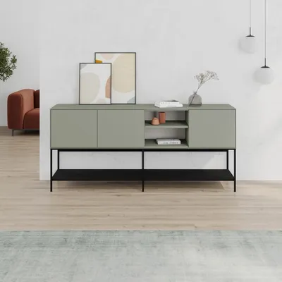 Obrázek produktu pro Komoda Houseland Amira 180 cm šedo-zelená