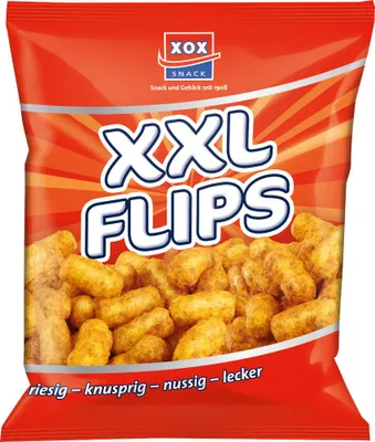 Produktbild von XOX XXL Flips luftig lockeren Mais-Erdnuss-Snack Packung 250g