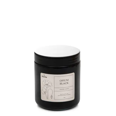 Produktbild von Duftkerze Duftbrenner Rauchverzehrkerze KERZE TOFU Opium Schwarz 190 g HOMLA