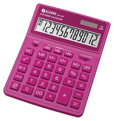 Obrázok produktu pre Eleven Kalkulačka SDC444XRPKE, růžová, stolní, dvanáctimístná, duální napájení