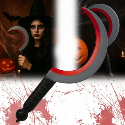 Produktbild von Hopki Halloween-Sichel Prop für Kostüm Zombie Sensenmann 38cm