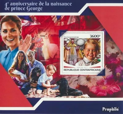 Produktbild von Briefmarken Zentralafrikanische Republik 2017 Mi Block 1675 (kompl. Ausgabe) postfrisch Prinz Georg