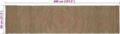 Zdjęcie produktu dla Dywanik vidaXL, szary, 80 x 400 cm, juta