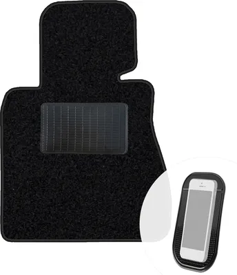 Produktbild von moto-MOLTICO Fahrer Fußmatte Auto Velours Fahrerseite Autoteppiche Schwarz Fahrermatte 1-teilig passend für BMW 7er E65 2002-2008