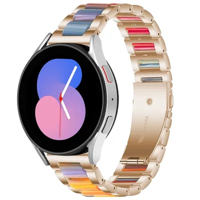 Image de Pour Samsung Galaxy Watch 6 5 4 Normal Pro et Classic toutes les tailles Bracelet métallique