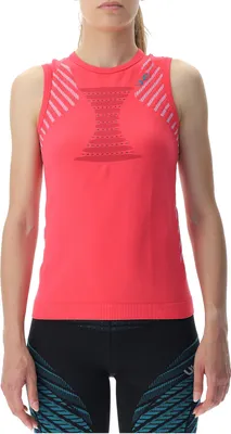 Produktbild von UYN Running Ultra1 ärmelloses Laufshirt Damen rose red/lillac/peacock L