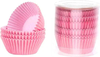 Produktbild von 100 Muffinförmchen Pralinenförmchen Papier Backform Backen Haushalt Backzubehör, Farbe:Rosa