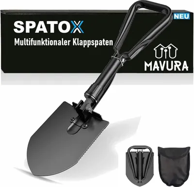 Produktbild von SPATOX Klappspaten Klapp Spaten Mini Klappschaufel, mit Hacke Camping Schaufel Spaten Säge Axt Outdoor