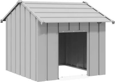 Obrázek produktu pro Psí bouda se střechou černá 85x107x81 cm pozinkovaná ocel