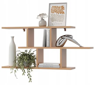 Productafbeelding van EstiloHome Wandplank LINEA, 100 cm, beuken – Hangplank voor keuken en kantoor
