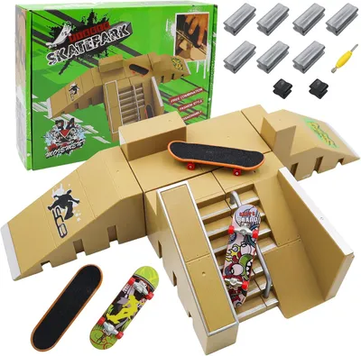 Obrázek produktu pro Sada ramp pro prstové skateboardy, 5 ramp, 2 skateboardy, pro děti