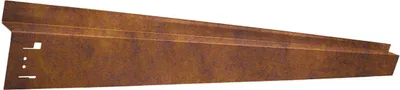 Produktbild von Rasenkante mit Radlauf Cortenstahl, Mahkante, Rasenmähkante - 70 x 9,5 cm