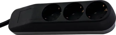Produktbild von REV ICE-Line Design Steckdosenleiste 3-fach, Schutzkontakt, verschiedene Farben Farbe: Schwarz