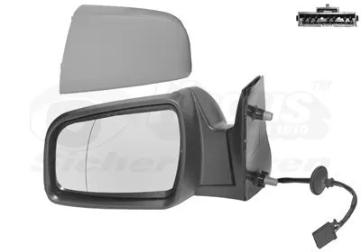 Produktbild von VAN WEZEL 3796817 Außenspiegel Seitenspiegel Links für OPEL ZAFIRA B (A05) Asphärisch Beheizt Grundiert