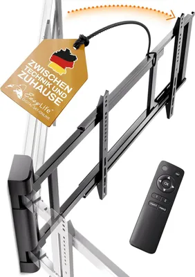 Image de Support mural motorisé pour télévision, inclinable jusqu'à 170° - Compatible VESA - Support mural pour téléviseurs LCD, OLED, incurvés, et moniteurs, jusqu'à 600x400