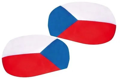 Zdjęcie produktu dla Pokrowiec - flagi na lusterka samochodowe Czechy - wentylator - unisex