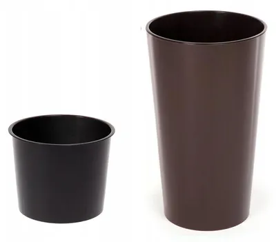 Produktbild von Lamela Lilia Blumenübertopf Glänzend Mokka mit Einsatz