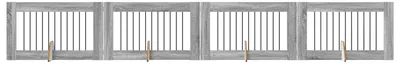 Produktbild von Hundetor mit Ständern 4 pcs Graues Sonoma 100 x 60 cm