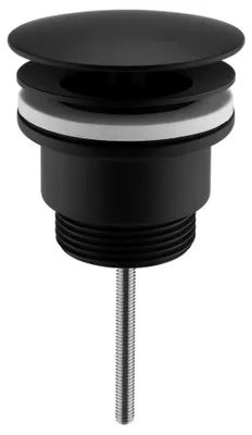Productafbeelding van Sapho, afvoerset voor wastafel, niet-afsluitbaar, 5/4 inch, grote afsluitprop, 5-65 mm, mat zwart