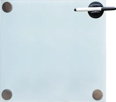 Produktbild von Melko Whiteboard Glastafel mit 3 Magneten Stift Memo Pinnwand - 45x50cm Weiß