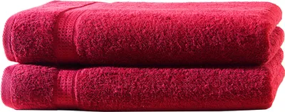 Produktbild von 2er Set Frottee Handtücher Elegance 50x100 cm 100% Baumwolle 500 gsm Handtuch rot