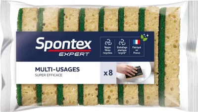 Image de Lot de 8 éponges Xl multisurface, SPONTEX EXPERT